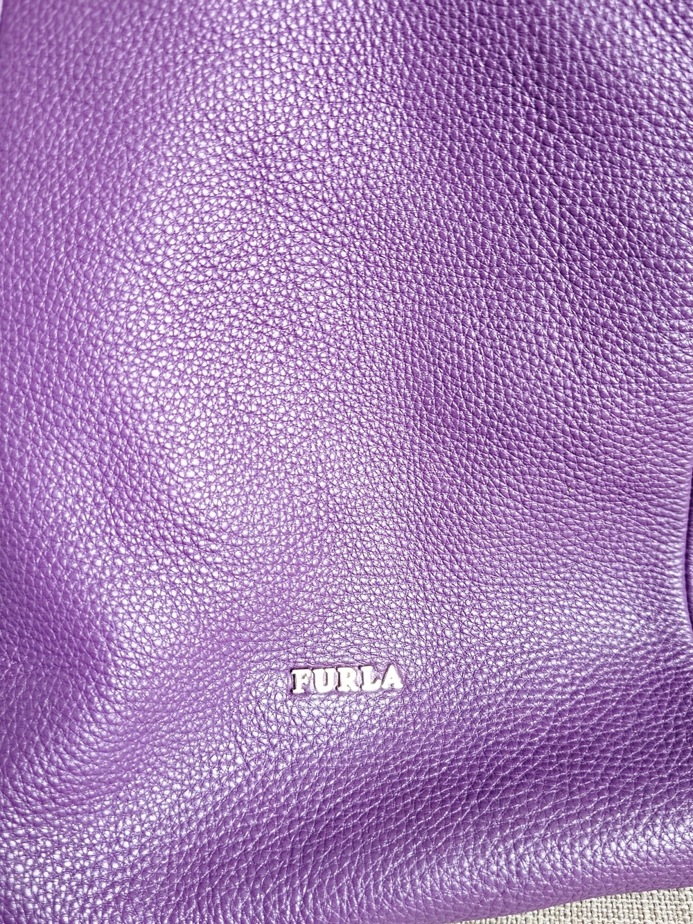 Furla Purple Leather Tote Bag